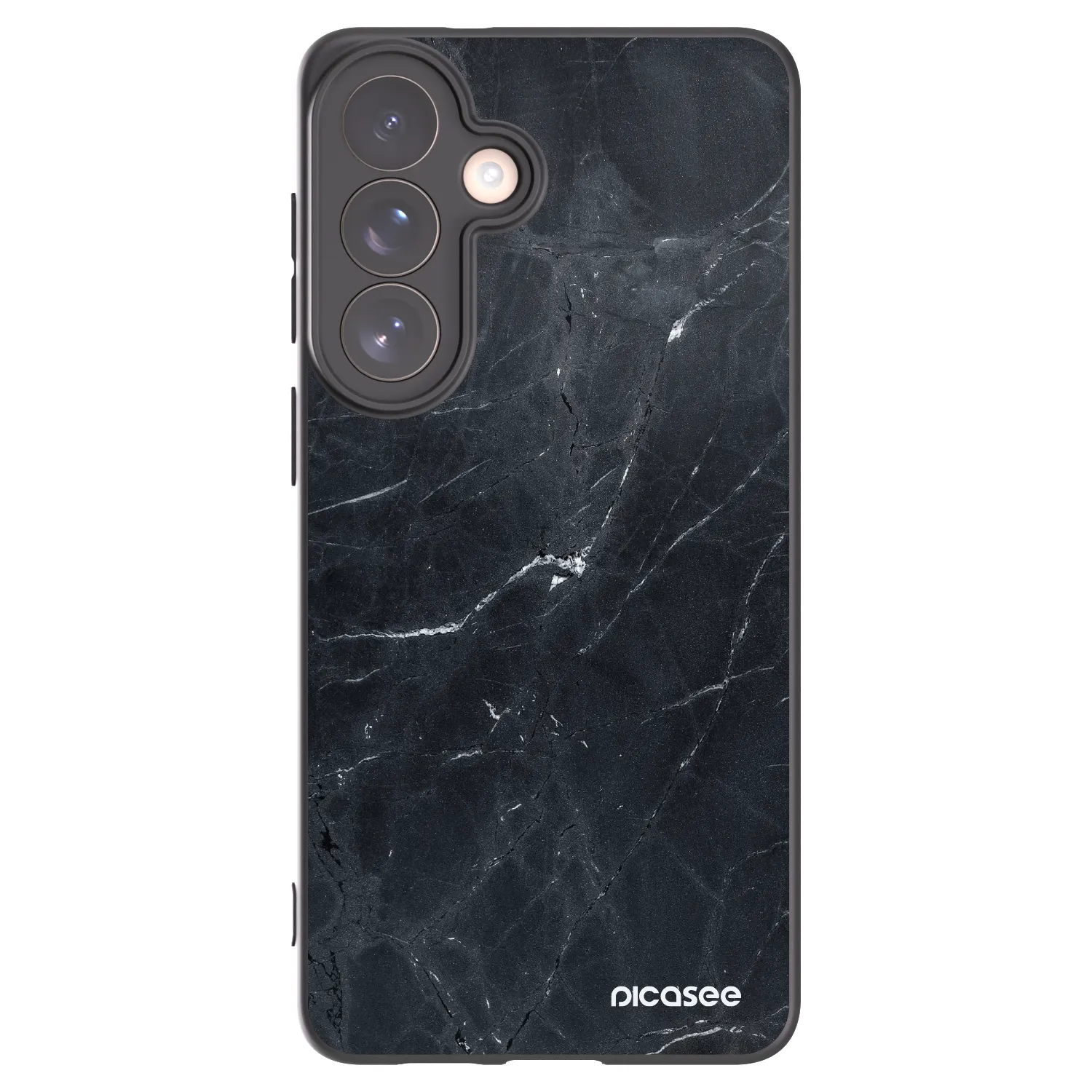 Picasee silikonowe czarne etui na Samsung Galaxy S26+ - Black marble