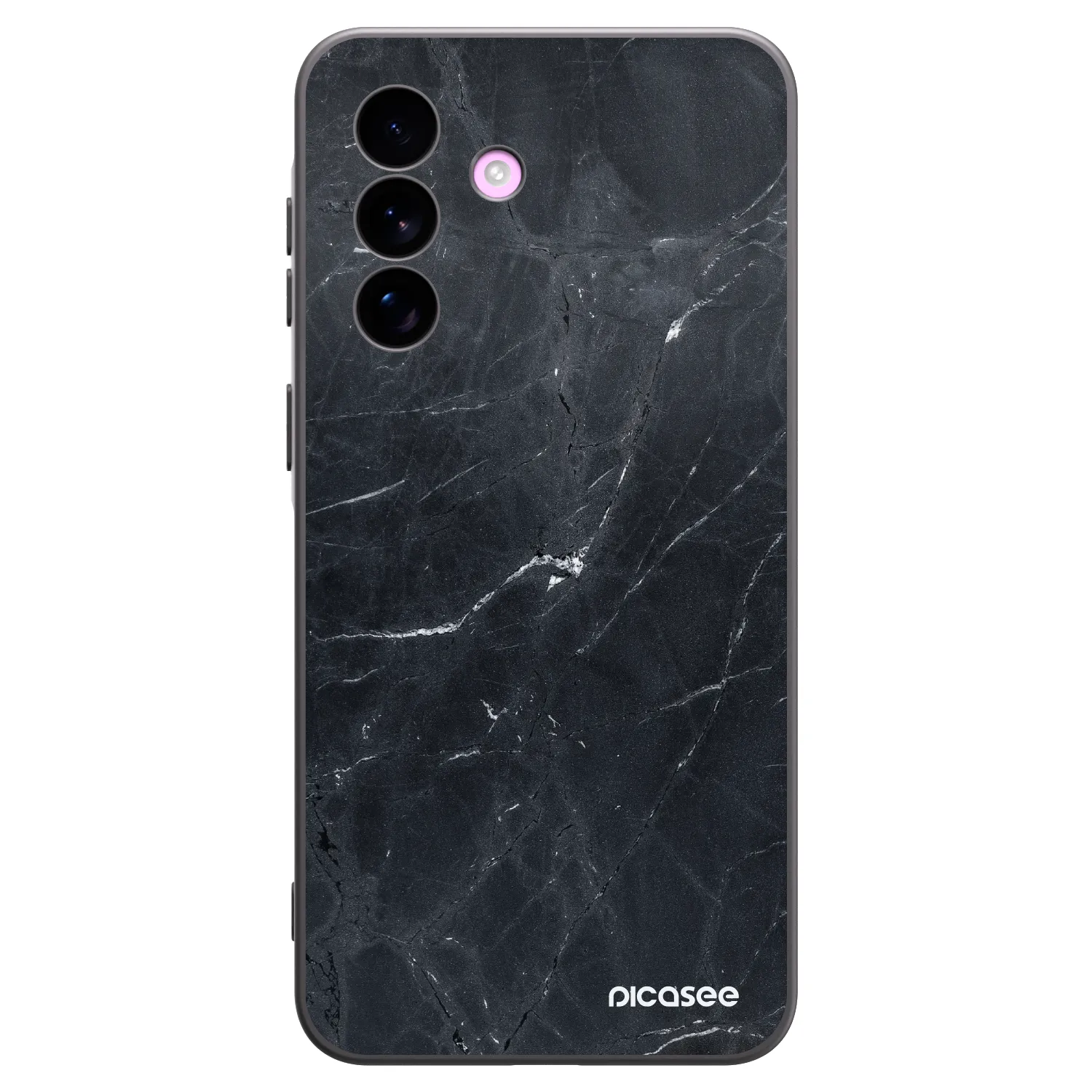 Picasee silikonowe czarne etui na Samsung Galaxy A57 5G - Black marble
