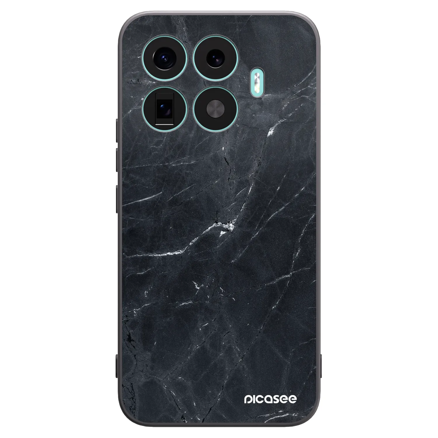Picasee silikonowe czarne etui na Xiaomi 17T Pro - Black marble