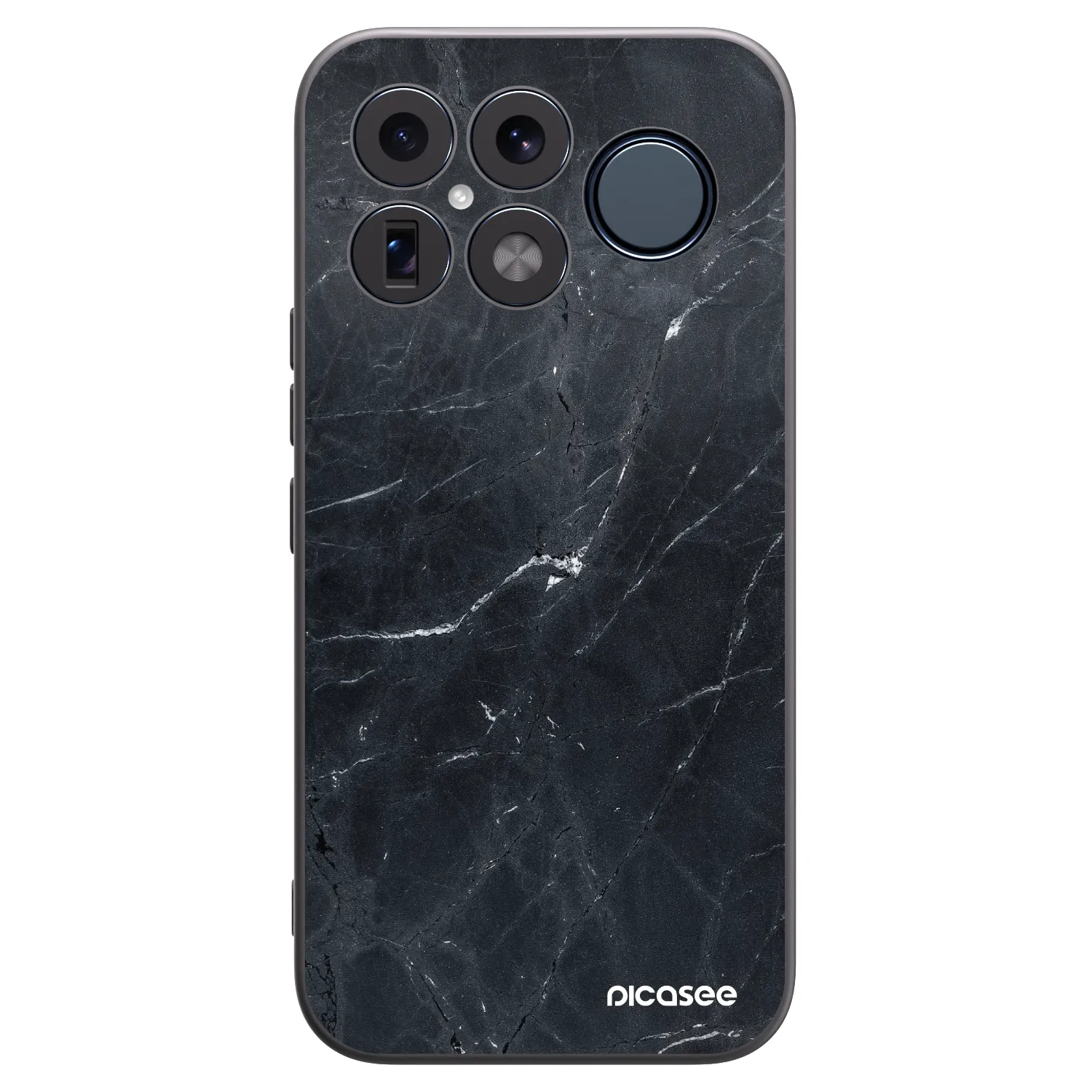 Picasee silikonowe czarne etui na Xiaomi Poco F8 Ultra - Black marble