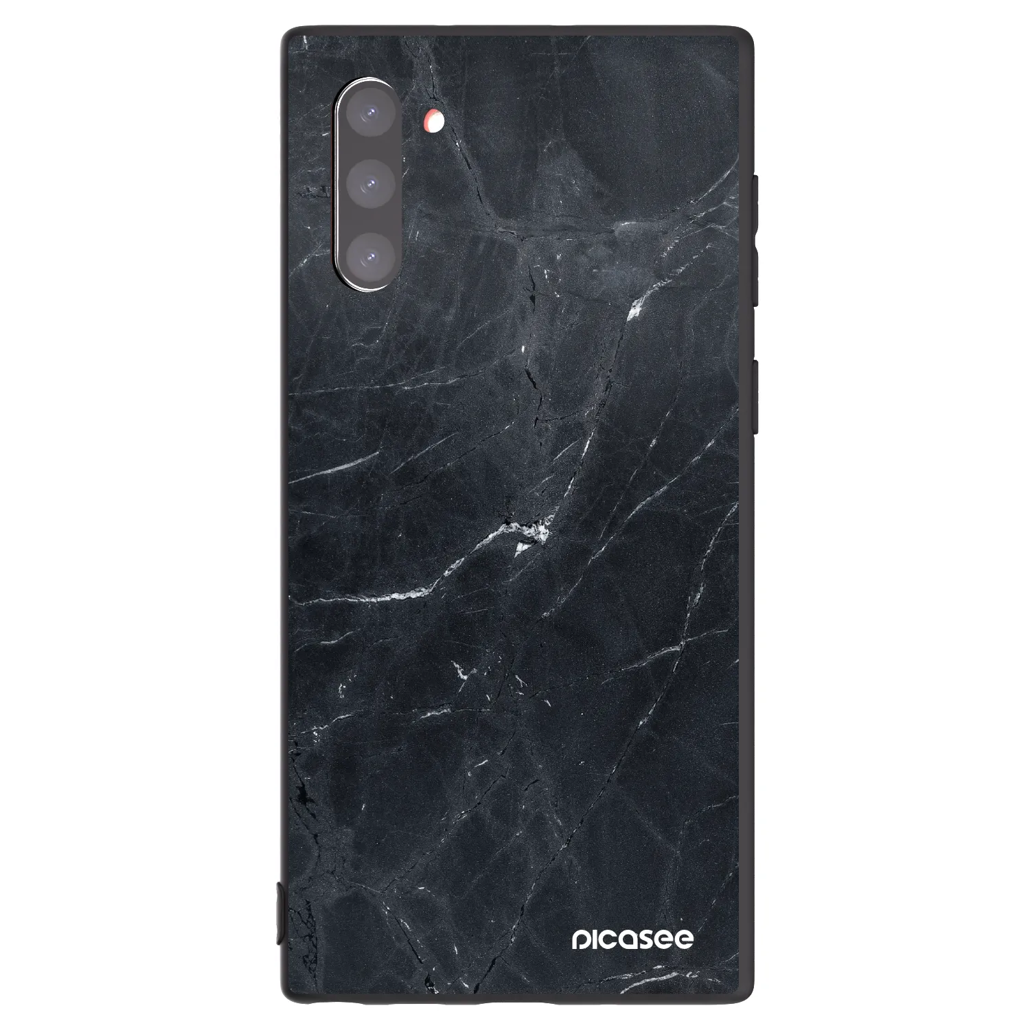 Picasee silikonowe czarne etui na Samsung Galaxy Note 10 N970F - Black marble