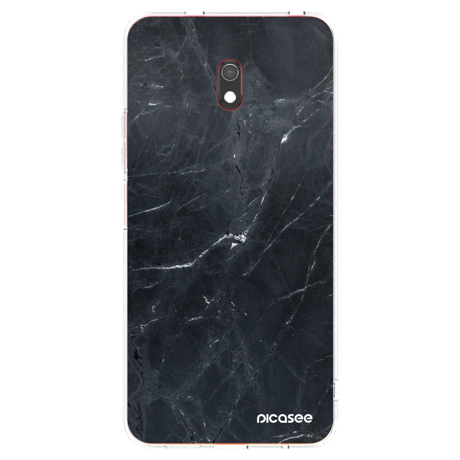 Picasee silikonowe przeźroczyste etui na Xiaomi Redmi 8A - Black marble