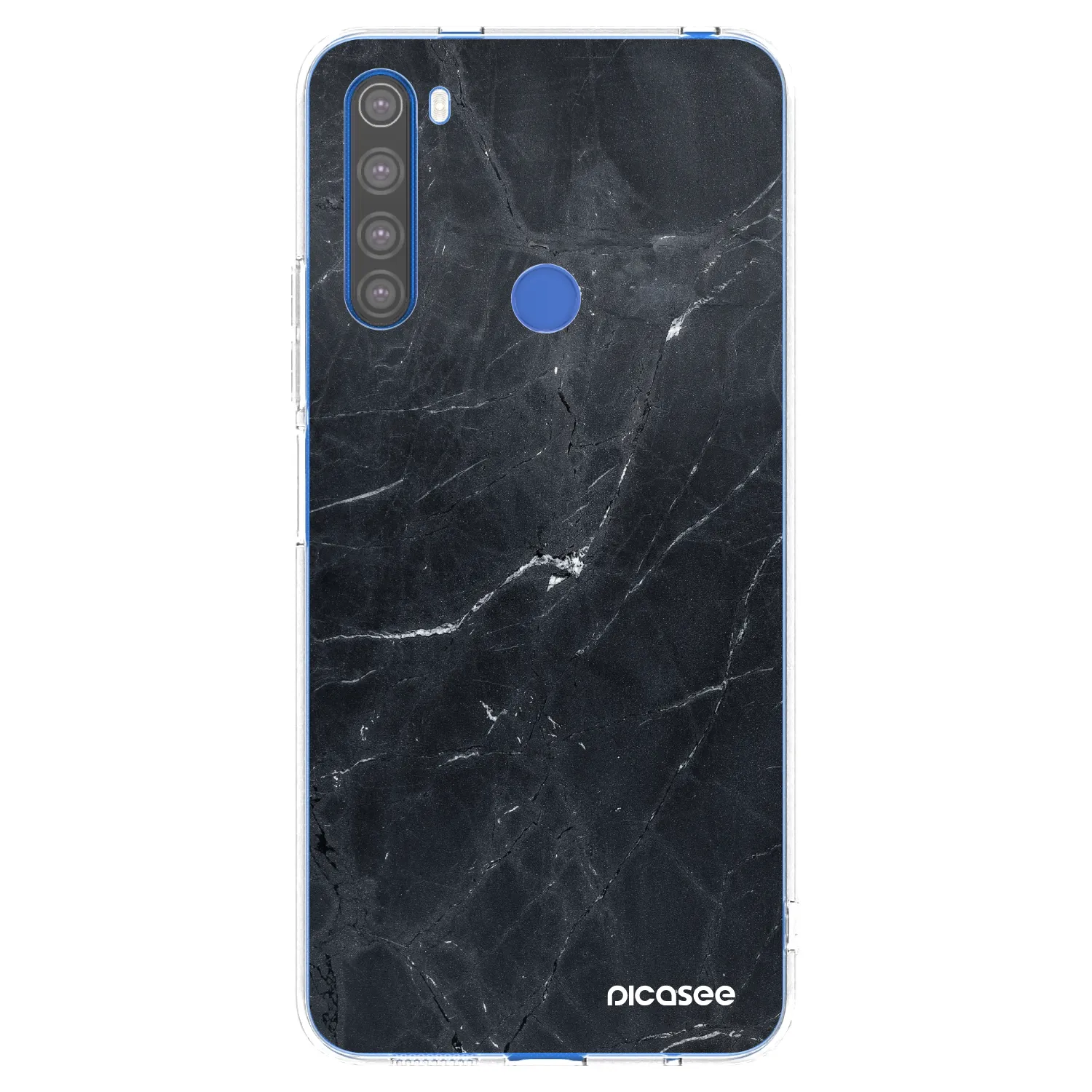 Picasee silikonowe przeźroczyste etui na Xiaomi Redmi Note 8T - Black marble