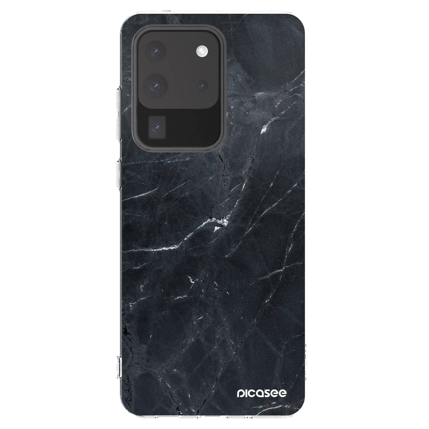 Picasee silikonowe przeźroczyste etui na Samsung Galaxy S20 Ultra 5G G988F - Black marble