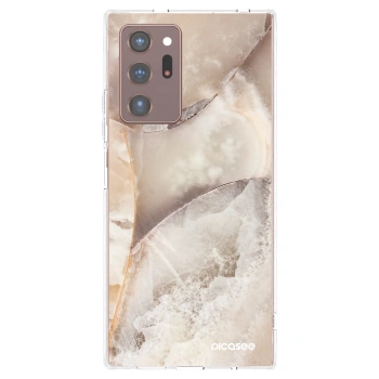 Picasee silikonowe przeźroczyste etui na Samsung Galaxy Note 20 Ultra - Cream marble