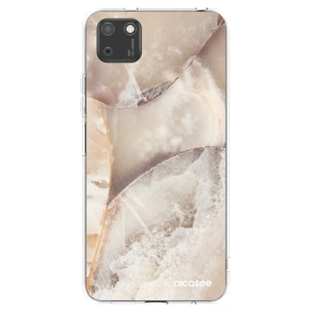 Picasee silikonowe przeźroczyste etui na Huawei Y5P - Cream marble