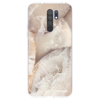 Picasee silikonowe przeźroczyste etui na Xiaomi Redmi 9 - Cream marble