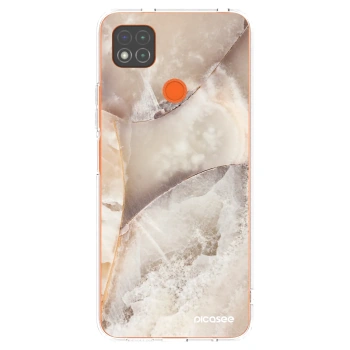 Picasee silikonowe przeźroczyste etui na Xiaomi Redmi 9C - Cream marble