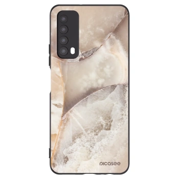 Picasee silikonowe czarne etui na Huawei P Smart 2021 - Cream marble