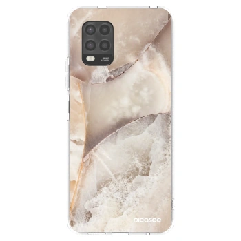 Picasee silikonowe przeźroczyste etui na Xiaomi Mi 10 Lite - Cream marble