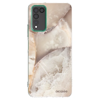 Picasee silikonowe przeźroczyste etui na Honor 10X Lite - Cream marble