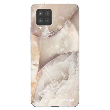 Picasee silikonowe przeźroczyste etui na Samsung Galaxy A42 A426B - Cream marble