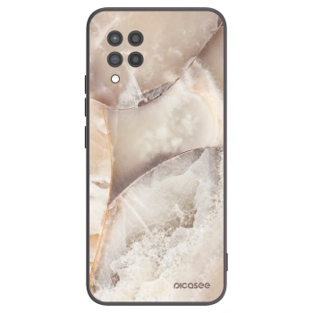 Picasee silikonowe czarne etui na Samsung Galaxy A42 A426B - Cream marble