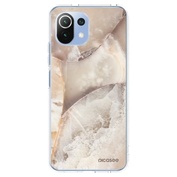 Picasee silikonowe przeźroczyste etui na Xiaomi Mi 11 Lite - Cream marble