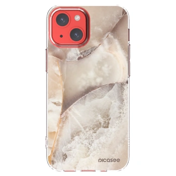 Picasee silikonowe przeźroczyste etui na Apple iPhone 13 mini - Cream marble