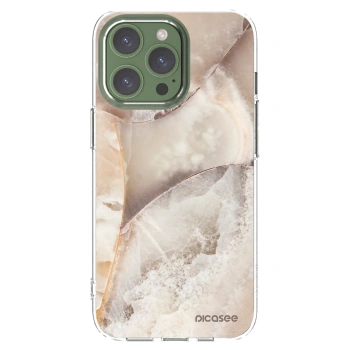 Picasee silikonowe przeźroczyste etui na Apple iPhone 13 Pro - Cream marble