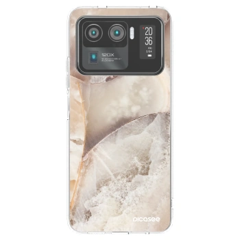 Picasee silikonowe przeźroczyste etui na Xiaomi Mi 11 Ultra - Cream marble