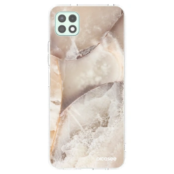 Picasee silikonowe przeźroczyste etui na Samsung Galaxy A22 A226B 5G - Cream marble