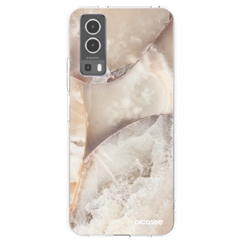 Picasee silikonowe przeźroczyste etui na Vivo Y72 5G - Cream marble