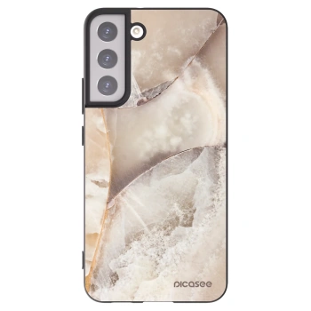 Picasee silikonowe czarne etui na Samsung Galaxy S22+ 5G - Cream marble