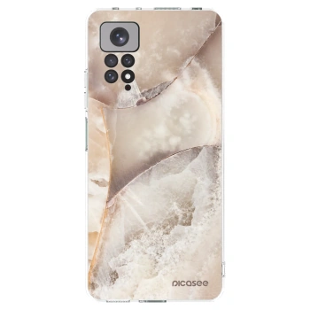 Picasee silikonowe przeźroczyste etui na Xiaomi Redmi Note 11 - Cream marble