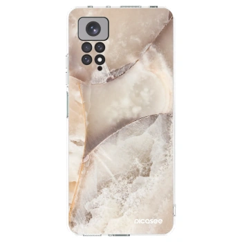 Picasee silikonowe przeźroczyste etui na Xiaomi Redmi Note 11S 4G - Cream marble