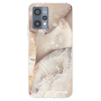 Picasee silikonowe przeźroczyste etui na Realme 9 Pro 5G - Cream marble