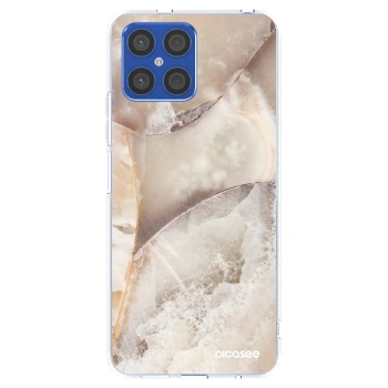 Picasee silikonowe przeźroczyste etui na Honor X8 4G - Cream marble