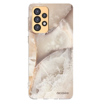 Picasee silikonowe przeźroczyste etui na Samsung Galaxy A33 5G A336 - Cream marble
