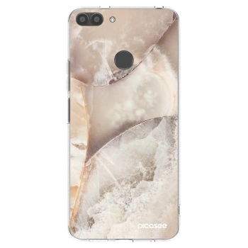 Picasee silikonowe przeźroczyste etui na Huawei P Smart - Cream marble
