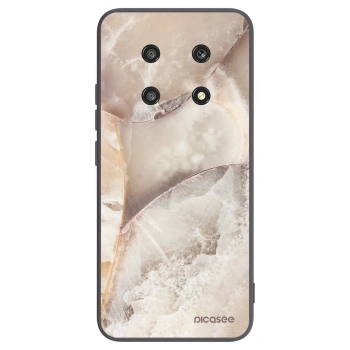 Picasee silikonowe czarne etui na Honor Magic4 Lite 5G - Cream marble