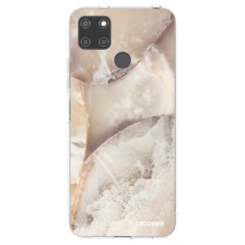 Picasee silikonowe przeźroczyste etui na Realme C21Y - Cream marble