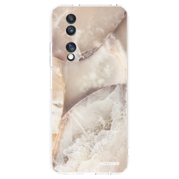 Picasee silikonowe przeźroczyste etui na Honor 70 - Cream marble