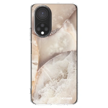 Picasee silikonowe przeźroczyste etui na Honor X7 - Cream marble