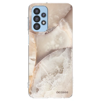 Picasee silikonowe przeźroczyste etui na Samsung Galaxy A23 A235F 4G - Cream marble