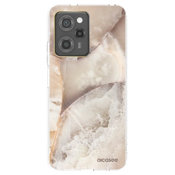 Picasee silikonowe czarne etui na Xiaomi Poco X5 Pro - Cream marble