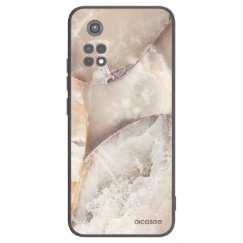 Picasee silikonowe czarne etui na Xiaomi Redmi Note 11S 5G - Cream marble