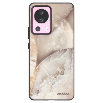 Picasee silikonowe czarne etui na Xiaomi 13 Lite - Cream marble