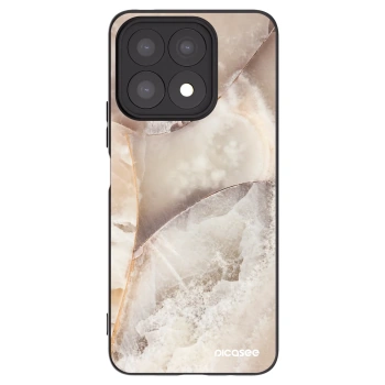 Picasee silikonowe czarne etui na Honor X8a - Cream marble
