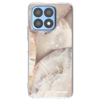 Picasee silikonowe przeźroczyste etui na Honor X8a - Cream marble