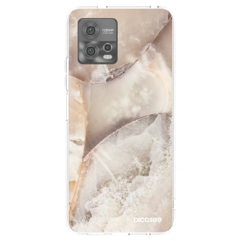 Picasee silikonowe przeźroczyste etui na Motorola Moto G72 - Cream marble