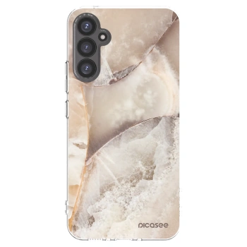 Picasee silikonowe przeźroczyste etui na Samsung Galaxy A34 5G A346B - Cream marble