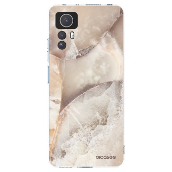 Picasee silikonowe przeźroczyste etui na Xiaomi Redmi Note 12S - Cream marble