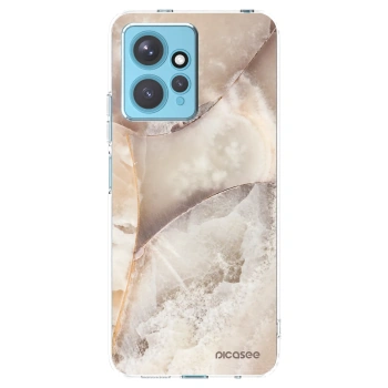 Picasee silikonowe przeźroczyste etui na Xiaomi Redmi Note 12 4G - Cream marble