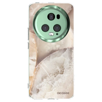 Picasee silikonowe przeźroczyste etui na Honor Magic5 Pro - Cream marble