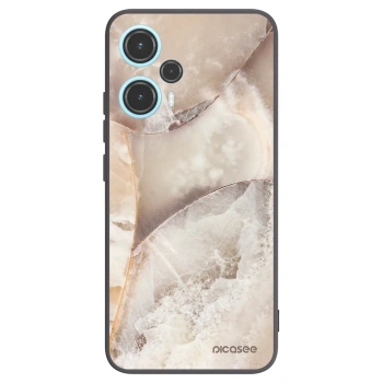 Picasee silikonowe czarne etui na Xiaomi Poco F5 - Cream marble