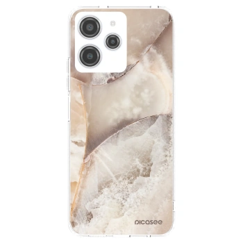 Picasee silikonowe przeźroczyste etui na Xiaomi Redmi 12 4G - Cream marble