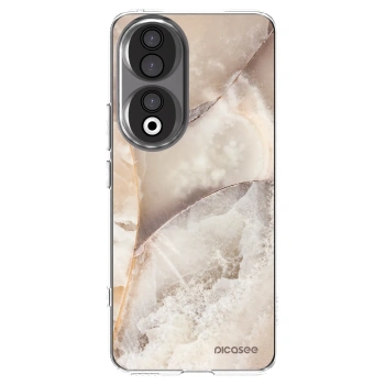 Picasee silikonowe przeźroczyste etui na Honor 90 5G - Cream marble