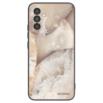 Picasee silikonowe czarne etui na Samsung Galaxy A04s A047F - Cream marble