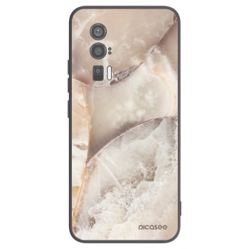 Picasee silikonowe czarne etui na Xiaomi Poco F5 Pro 5G - Cream marble